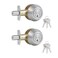 Comfhouse 1 Side KeyedAlike Deadbolt LockSingle Cylinder Dead Bolt Satin Nickel Round Exterior Keyed Front Entry Inside Door Deadbolt 2 Pack