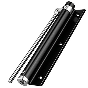 zeng Automatic Door Closer 304 Stainless Steel Surface Mounted Adjustable Spring Commercial and Residential Black
