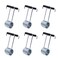 Tellfeel 6 Pack Universal Butterfly Spring Door Closer Automatic Closing for Door Butt Hinge Pin Universal Door Closer Automatic Closing with Rubber Buffer