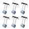 Tellfeel 6 Pack Universal Butterfly Spring Door Closer Automatic Closing for Door Butt Hinge Pin Universal Door Closer Automatic Closing with Rubber Buffer