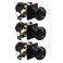 Probrico Flat Ball Privacy Interior Door Knobs with Square Rosette Sain Nickel Bed Bath Handles Keyless Locksets 3 Pack