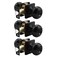 Probrico Flat Ball Privacy Interior Door Knobs with Square Rosette Sain Nickel Bed Bath Handles Keyless Locksets 3 Pack