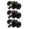 Probrico Flat Ball Privacy Interior Door Knobs with Square Rosette Sain Nickel Bed Bath Handles Keyless Locksets 3 Pack