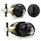 Probrico Keyed Alike Entry Door Knob and Single Cylinder Deadbolt Lockset Black Front Door Knob with Key and Deadbolt 1 Pack
