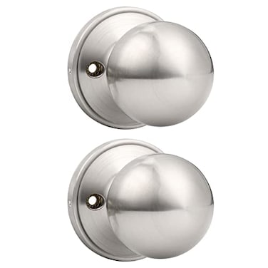 Probrico Ball Dummy Door Knob Stainless Steel Inactive Door Knobs Brushed Nickel 2 Pack
