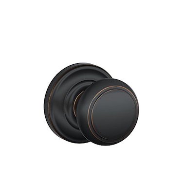 SCHLAGE Knob with SCHLAGE Trim NonTurning Lock Aged Bronze F170 AND 716 AND