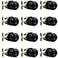 Probrico Black Door Knobs Privacy Door Knob for Bathroom Bedroom Interior Door Knob with Thumb Turning Locking Button 12 Pack