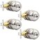 Probrico Privacy Door Knobs Brushed Nickel Finish Interior Keyless Door Knobs Locks for Bedroom or Bathroom 4 Pack