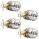 Probrico Privacy Door Knobs Brushed Nickel Finish Interior Keyless Door Knobs Locks for Bedroom or Bathroom 4 Pack