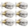 AEEKEL Privacy Door Knob Brushed Nickel Door Knobs Interior Keyless Locks Set6 Pack Bedroom Bathroom Door Knob with Lock Reversible for LeftRight Door Handle