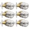 AEEKEL Privacy Door Knob Brushed Nickel Door Knobs Interior Keyless Locks Set6 Pack Bedroom Bathroom Door Knob with Lock Reversible for LeftRight Door Handle