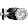 KNOBWELL Passage Glass Door Knobs Interior Antique Crystal Door Knobs for Hall and Closet Matte Black Regency Fluted Glass Door Knob with Victorian Plate Rosettes