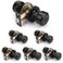 KNOBWELL 6 Pack Matte Black Interior Privacy Door Knob Keyless Bedroom Bathroom Door Knobs with Lock