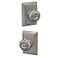 SCHLAGE F51A GEO 619 ADD Georgian Knob with Addison Trim Keyed Entry Lock Satin Nickel