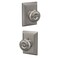 SCHLAGE F51A GEO 619 ADD Georgian Knob with Addison Trim Keyed Entry Lock Satin Nickel