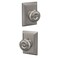 SCHLAGE F51A GEO 619 ADD Georgian Knob with Addison Trim Keyed Entry Lock Satin Nickel