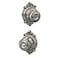 SCHLAGE F51A GEO 619 BRK Georgian Knob with Brookshire Trim Keyed Entry Lock Satin Nickel