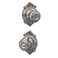 SCHLAGE F51A GEO 619 BRK Georgian Knob with Brookshire Trim Keyed Entry Lock Satin Nickel
