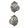 SCHLAGE F51A GEO 619 BRK Georgian Knob with Brookshire Trim Keyed Entry Lock Satin Nickel