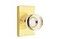 Emtek Privacy Set Modern Rectangle Rosette Modern Disc Crystal Knob Satin Brass