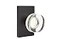 Emtek Privacy Set Modern Rectangle Rosette Modern Disc Crystal Knob Flat Black