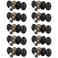 Gobrico 10 Pack Egg Style Door Knobs Handles Privacy Function for Interior Doors Black Finish
