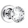 Kobelle Passage Diamond Round Brilliant Crystal Door Knobs Polished Chrome Round Rosette
