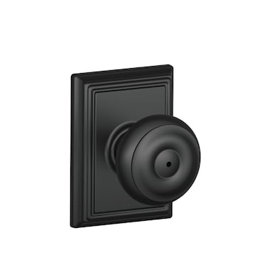 Schlage F40 GEO 622 ADD Georgian Door Knob with Addison Trim Bed Bath Privacy Lock Matte Black