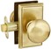 Emtek Providence Door Set with Round Brass Knobs Passage in Antique Brass Doorsets
