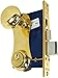 Marks USA Marks 21AC RHR Double Cylinder Iron Gate Ornamental Knob Plate Mortise Lock Set with 212 Backset