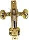 Marks USA Marks 21AC RHR Double Cylinder Iron Gate Ornamental Knob Plate Mortise Lock Set with 212 Backset