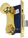 Marks USA Marks 21AC RHR Double Cylinder Iron Gate Ornamental Knob Plate Mortise Lock Set with 212 Backset