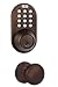MiLocks DFK02OB Electronic Touchpad Entry Keyless Deadbolt and Passage Knob Combo Oil Rubbed Bronze