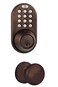 MiLocks DFK02OB Electronic Touchpad Entry Keyless Deadbolt and Passage Knob Combo Oil Rubbed Bronze