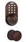 MiLocks DFK02OB Electronic Touchpad Entry Keyless Deadbolt and Passage Knob Combo Oil Rubbed Bronze