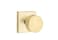 EMTEK Square Rosette Dummy Pair with Matching Finish Round Knob Choice of 7 Finishes 5050ROUUS4 Satin Brass US4
