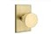Emtek Passage Set Modern Rectangle Rosette Modern Round Knob Satin Brass