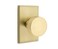Emtek Privacy Set Modern Rectangle Rosette Modern Round Knob Satin Brass