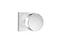 EMTEK Square Rosette Privacy Set with Matching Finish Round Knob Choice of 7 Finishes 5210ROUUS26 Polished Chrome US26