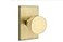 EMTEK Modern Rectangular Rosette Dummy Pair with Matching Finish Round Knob Choice of 7 Finishes 5052ROUUS4 Satin Brass US4