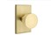 EMTEK Modern Rectangular Rosette Dummy Pair with Matching Finish Round Knob Choice of 7 Finishes 5052ROUUS4 Satin Brass US4