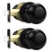 Probrico HallCloset Door Knobs in Flat Black FinishInterior Passage Door KnobsRound NonLocking Door Handles 2 Pack