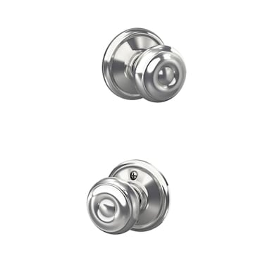 SCHLAGE F10GEO625 Georgian Hall and Closet Knob Bright Chrome
