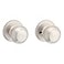 Kwikset Cove Interior Passage Door Knob Handle For Closet and Hallway Doors NonLocking Doorknob in Satin Nickel with Microban Protection