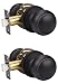 KNOBWELL 2 Pack Oil Rubbed Bronze Indoor Door Knobs Classic Passage Door Knob Set for Hall and Closet Oil Rubbed Bronze Passage Door Knobs