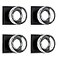 coolnews 4 Pack Glass Dummy Door Knobs One Side Dummy Crystal Door Knob for Hall Closet Matte Black