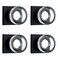 coolnews 4 Pack Glass Dummy Door Knobs One Side Dummy Crystal Door Knob for Hall Closet Matte Black