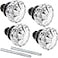 Amylove 2 Set Glass Door Knobs Mortise Style Fluted Crystal Antique Door Knobs with Spindle Antique Doorknobs for Home Interior Bronze Basic