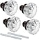 Amylove 2 Set Glass Door Knobs Mortise Style Fluted Crystal Antique Door Knobs with Spindle Antique Doorknobs for Home Interior Bronze Basic