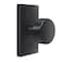 HIEMEY Matte Black Door Knobs Interior with Lock Modern Privacy Rectangle Door Knob Door Handles for Bathroom Bedroom